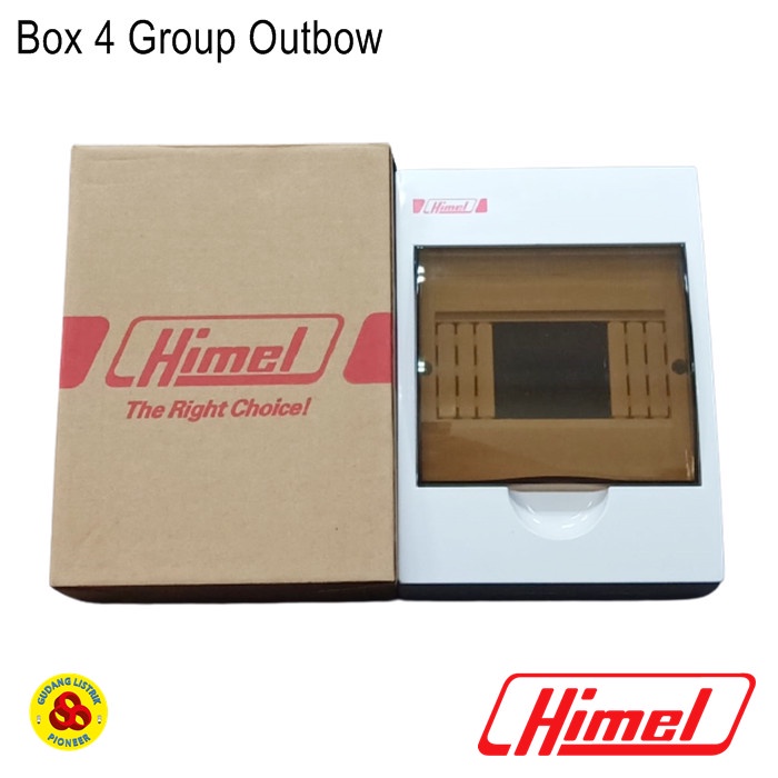 Himel Box Mcb 4 Group Tempel Outbow Tutup Transparant Box Mcb 4Grup