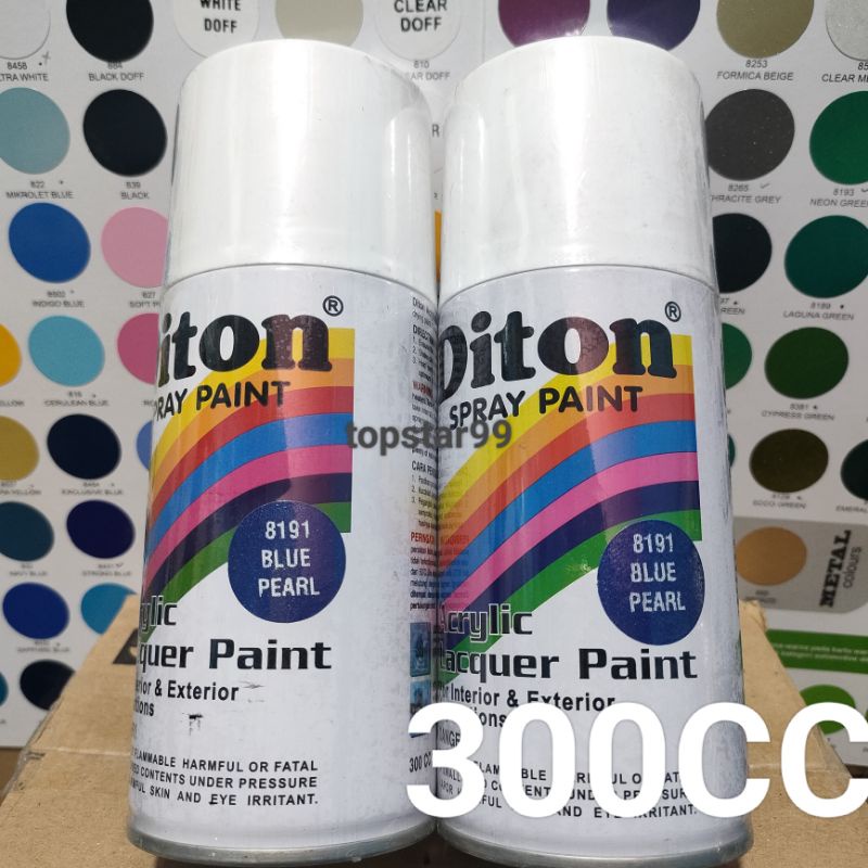 Pilok Pilox Cat Semprot Diton Blue Pearl 8191 Biru Tua Mutiara Metalic Metalik 300cc Spray Paint