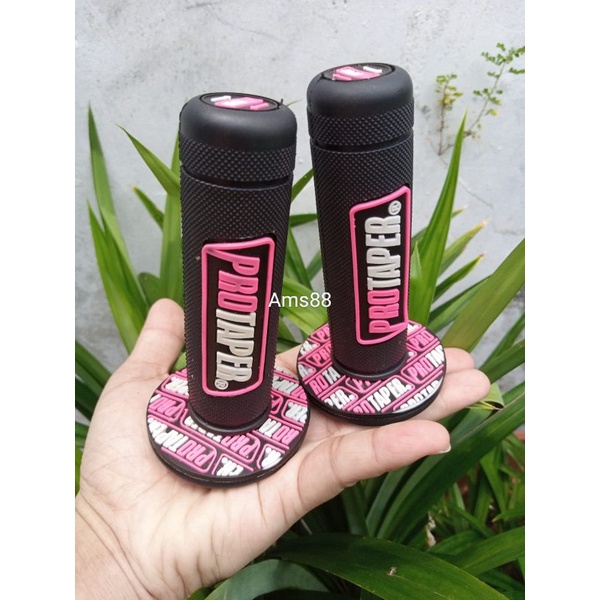 Sepaket Handgrip Motor Grip Protaper + Karet Handle Rem universal Motor Warna pink