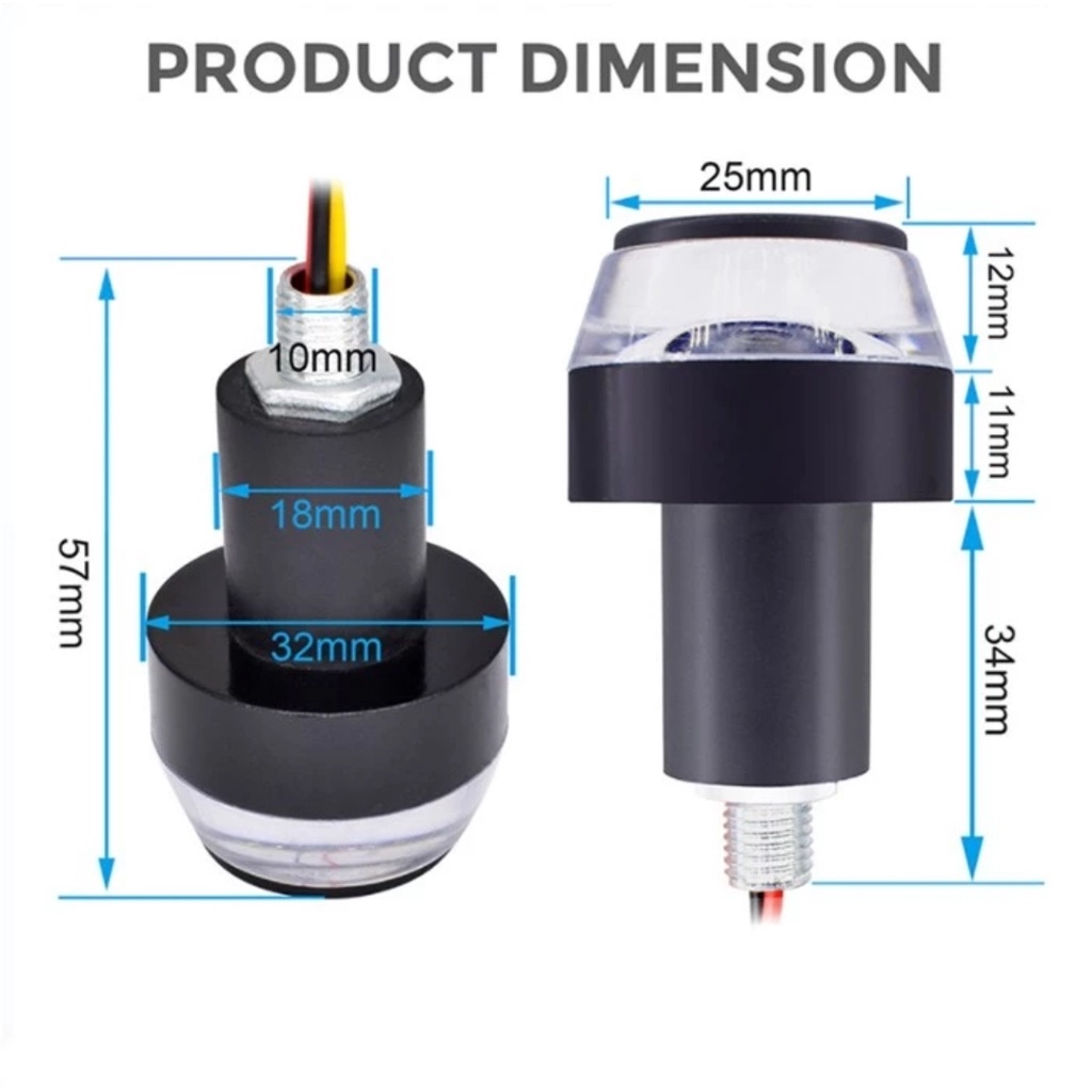 LED JALU LAMPU STANG MOTOR / HANDLE - 2 MODE SEN SUPER BRIGHT