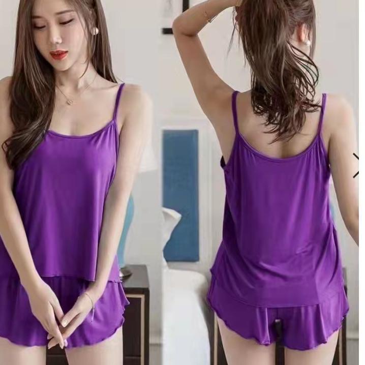 Baju Tidur Tanktop Sexy | Setelan Baju Tidur Camisole | Baju Tidur Dewasa Korean Style KR1011