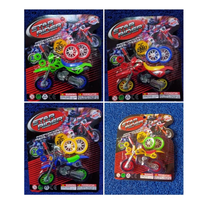 MAINAN KENDARAAN MOTOR TRAIL, STAR RIDER PROPOTIONAL REAL MODEL