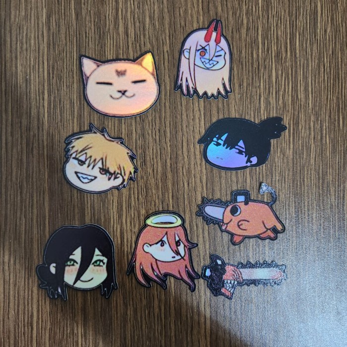 

Sticker Hologram Anime - PSH1295 - Chainsaw Man - Set 8pcs