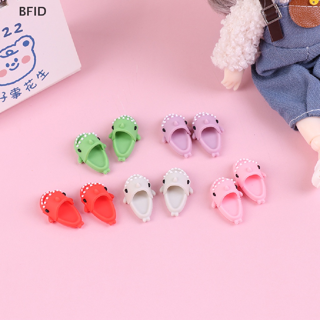 [BFID] 1pasang1: 12rumah Boneka Sandal Hiu Lucu Sepatu Boneka Cocok Untuk Boneka Ob11 1/12 [ID]