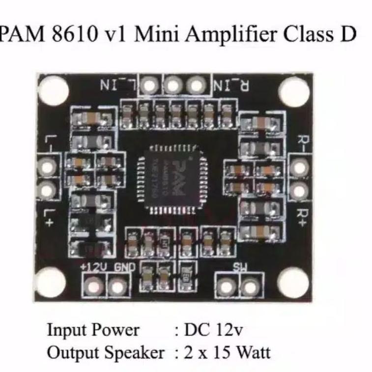 ョ Kit Modul 12V PAM 8610 v1 Digital Amplifier Class D 12v ↥