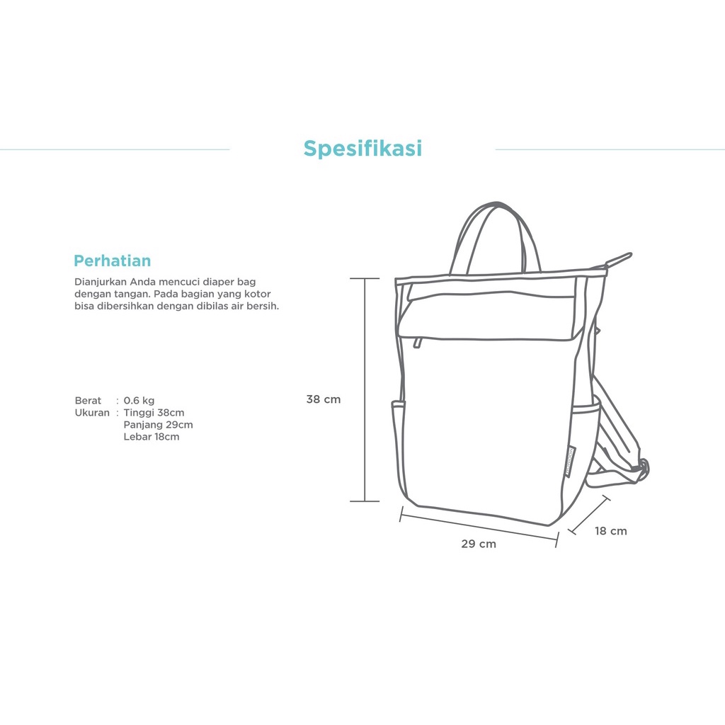 MOOIMOM STARLET UNISEX DIAPER BAG