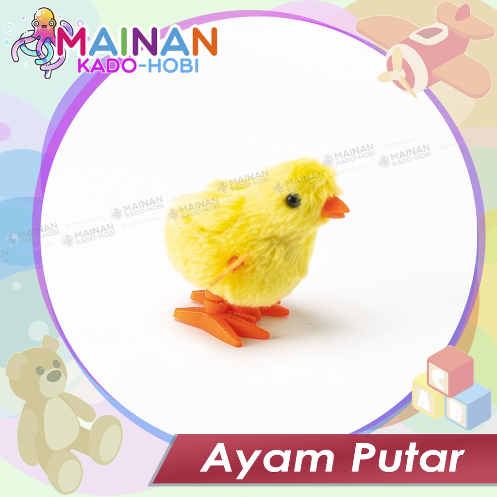 MAINAN ANAK MINIATUR BONEKA AYAM CHICKEN PUTAR