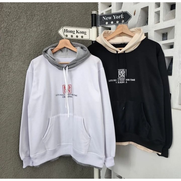 Sweater Jumper Oversize EGDN HOODIE Jacket Pria Wanita Kekinian Fashion Terkini Kasual Street Style Ala Korean