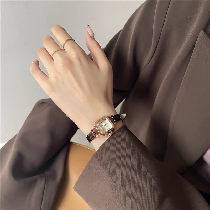KOOLEY Jam tangan wanita KY-HA vintage gaya analog Import Korea