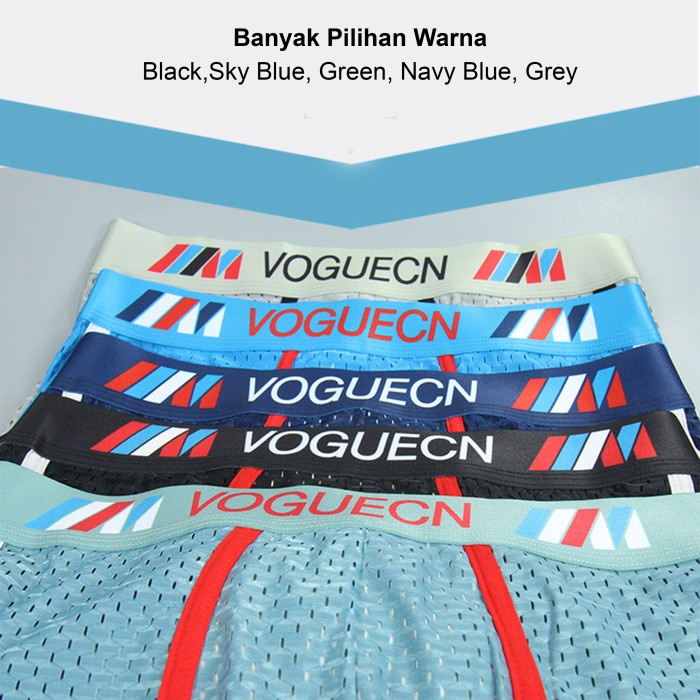 Boxer Pria Celana Dalam CD Underwear CD Mesh Boxer Briefs Pria Import