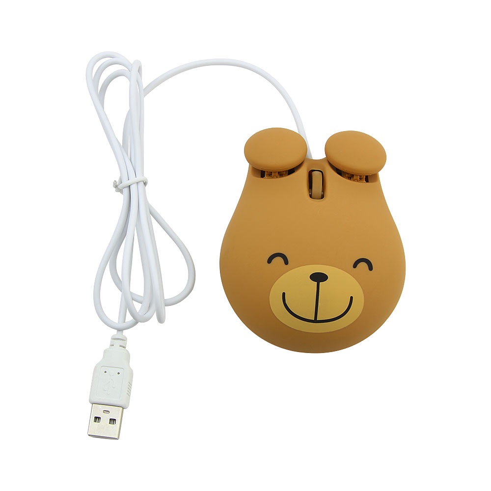 (ELE) Mouse Kabel USB Mini Bentuk Kartun Gajah / Lumba-Lumba Lucu Untuk Laptop / Komputer