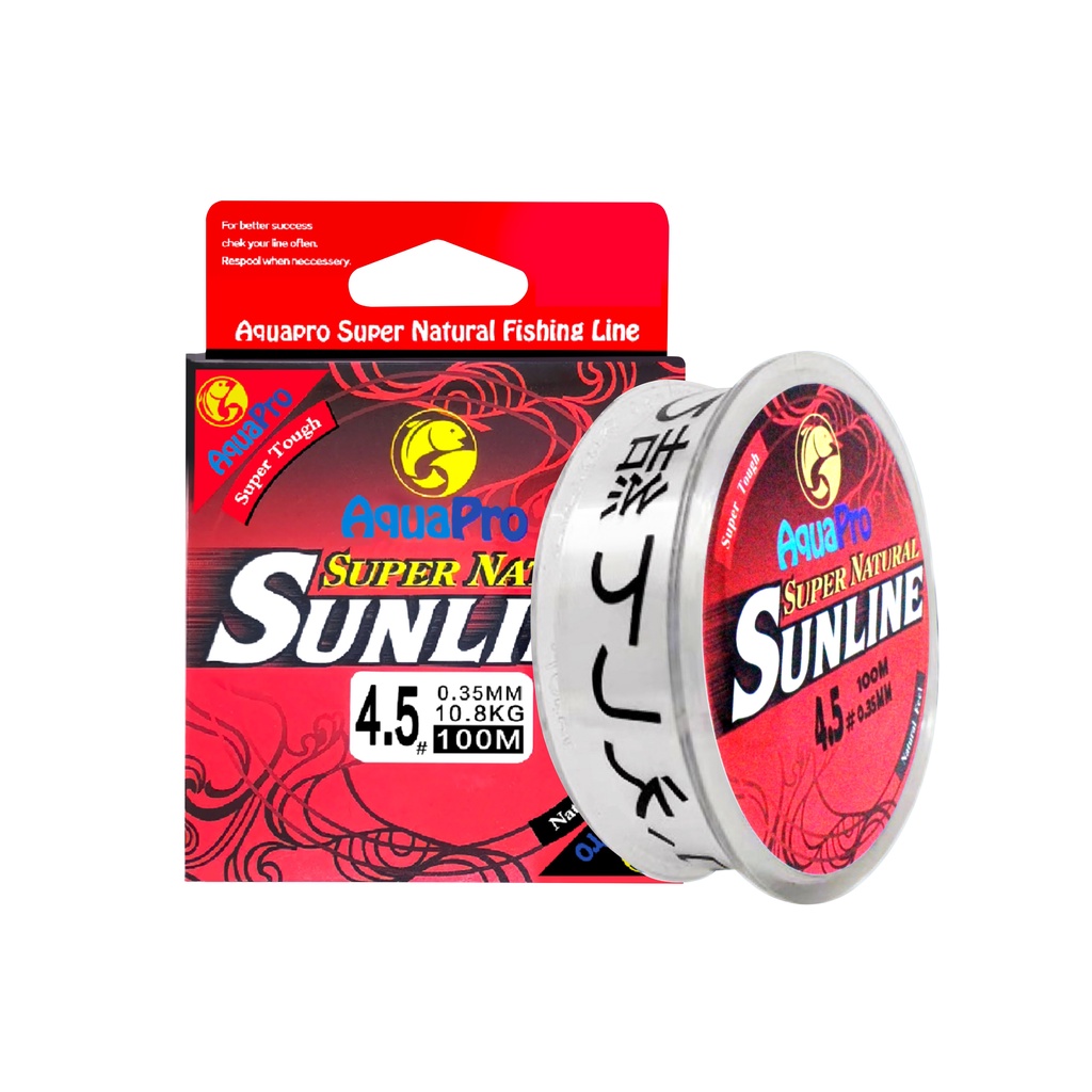 SONLINE Tali Pancing Sunline Senar Pancing 100m Super Natural Sunline Nilon Daya Tarik 3,8 Kg - 21,5 Kg