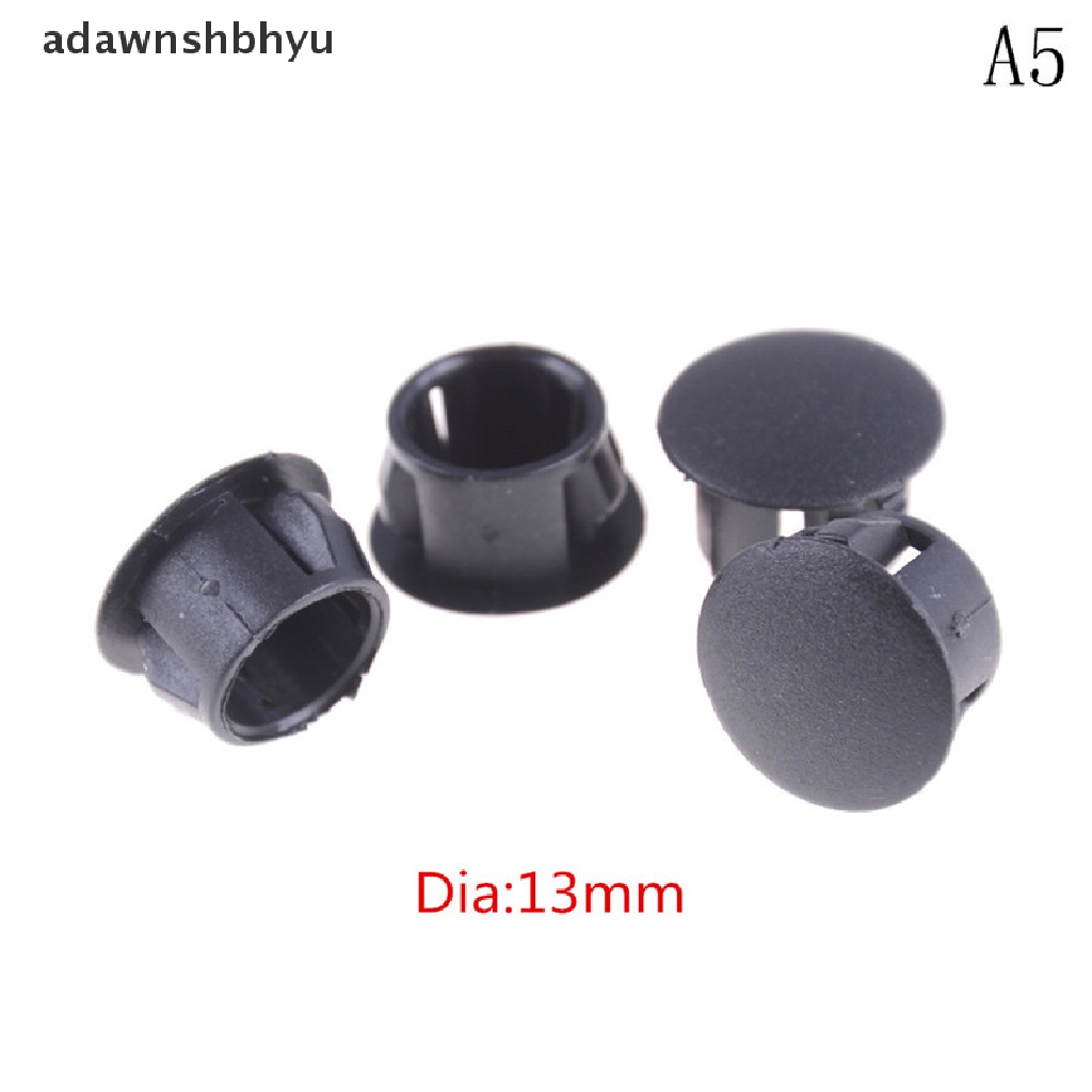 Adawnshbhyu 4Pcs/lot Colokan Lubang Tabung Bulat Plastik Hitam Pipe End Cap Cover ID
