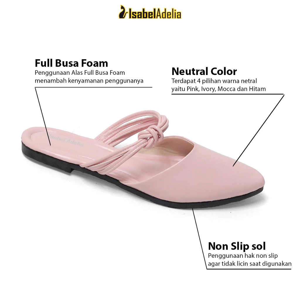 Isabel Adelia ETUDE Heels Wanita Hitam Ivory Mocha Pink