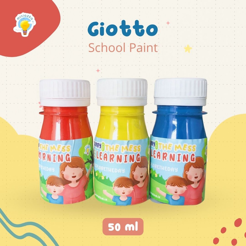 

Miniazka - Cat Lukis Anak Giotto 50ml / Washable Giotto School Paint / Cat mudah dihapus