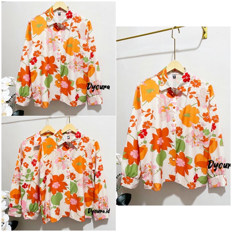 Baju Kemeja Wanita Mickey flower || Kemeja Lengan Panjang / kemeja satin silk / kemeja impor / kemeja murah / kemeja viral / kemeja best seller / kemeja real pict / kemeja santai / kemeja premium / kemerja / kemeja kerja