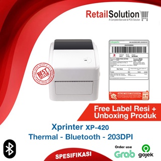 Printer Barcode Label XPRINTER XP420BT / XP-420BT / XP420 BT / XP 420BT
