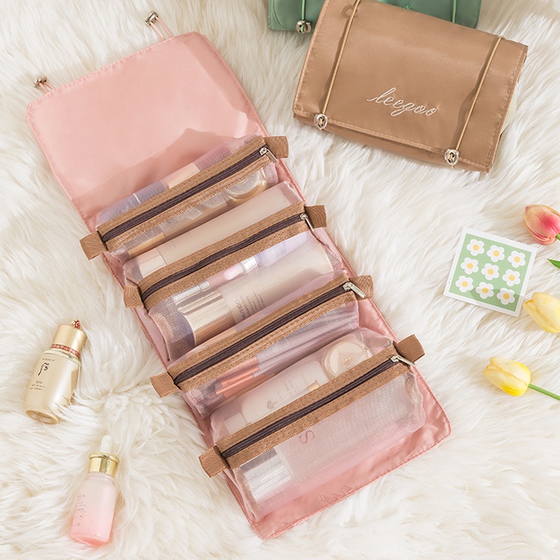 T&amp;Y Tas Kosmetik Portabel 4IN1 Makeup Bag 4 In 1 Travel Multiungsi Storage Penyimpanan Alat Mandi Anti Air Dapat  Bongkar Pasang