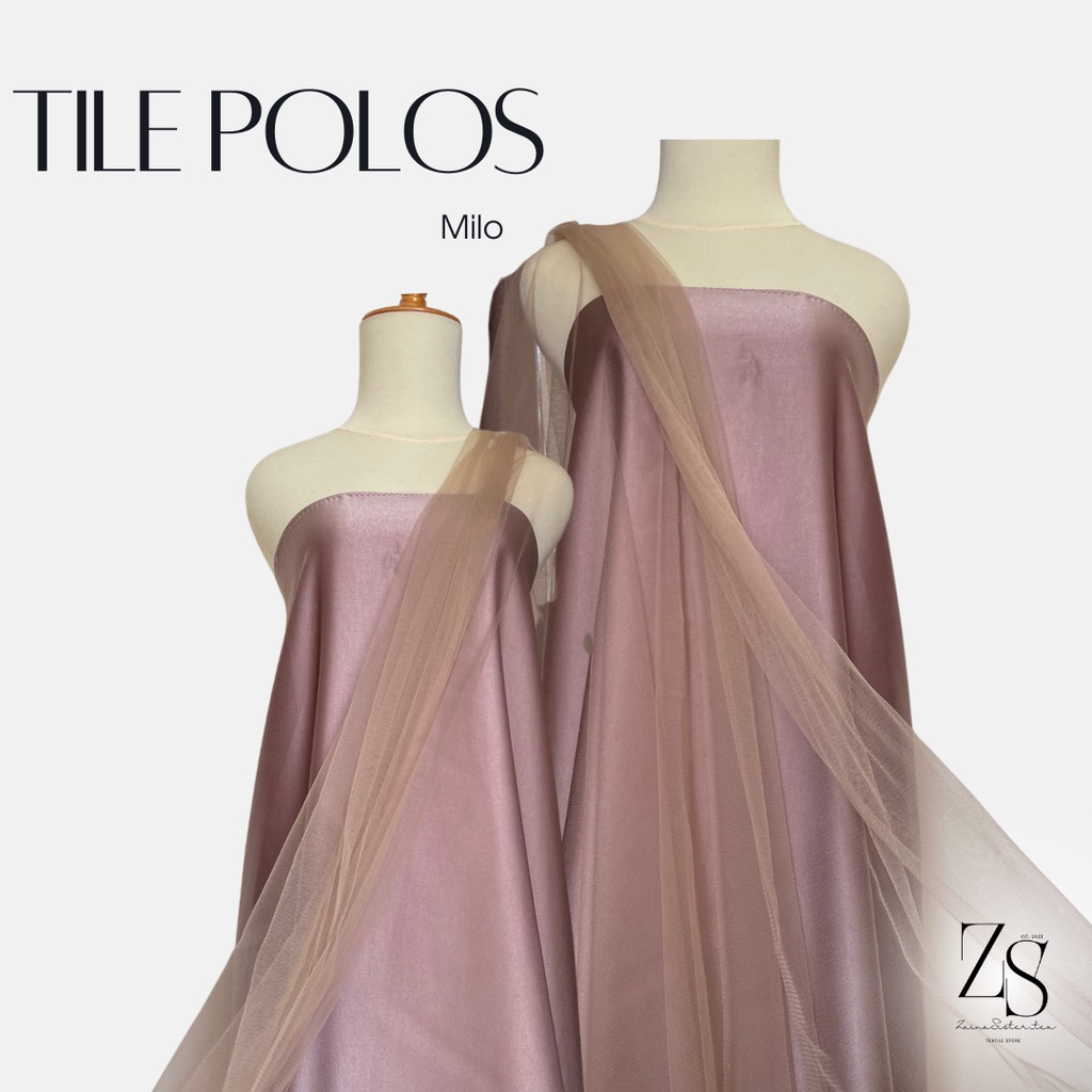 Kain Soft Tile Tulle Halus Polos Warna Cokelat Milo Mocca