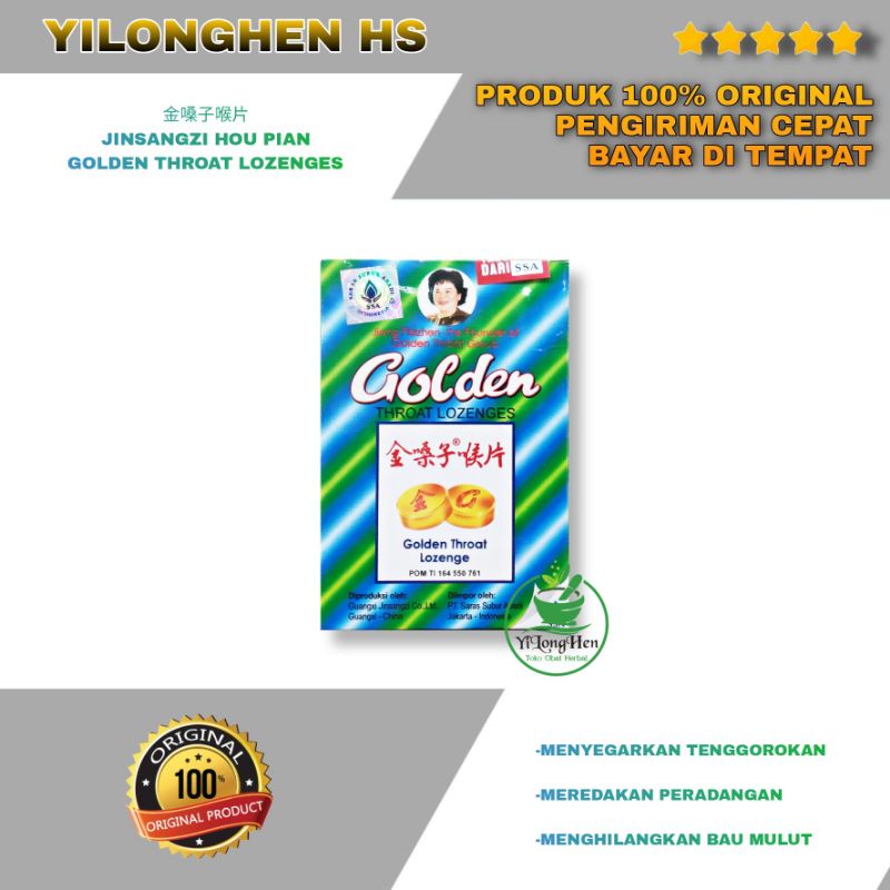 

Golden Throat Lozenges Permen Pelega Tenggorokan Panas Dalam Bau Mulut