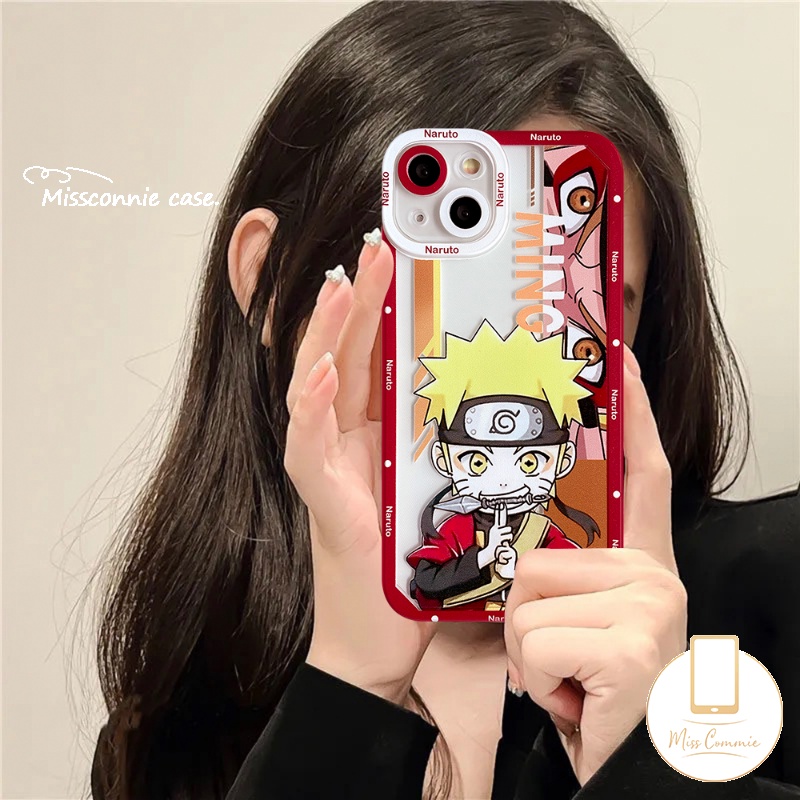 Kartun Animel NARUTO Case Kompatibel Untuk iPhone 7Plus 8Plus 11 14 13 12 Pro Max XR X XS Max 6 6s 8 7 Plus SE 2020 Sasuke Lucu Dan Shikamaru Shockproof Angel Eyes Soft TPU Cover