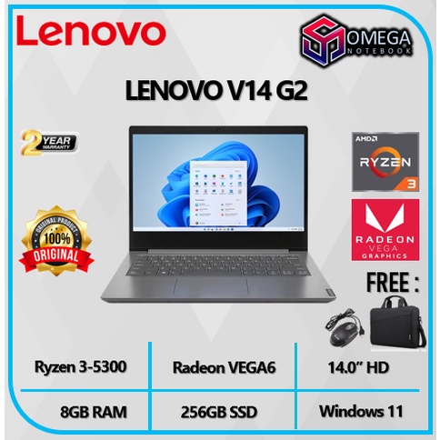 Lenovo V14 G2 Ryzen 3 5300 8GB 256SSD Windows 11 PRE 14.0 HD Laptop H5ID