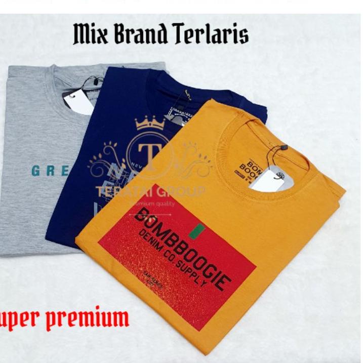 Harga Termuraah HEMAT 100ribu Dapat 3pcs Mix branded terlaris / Kaos distro pria / Atasan / Kaos pri
