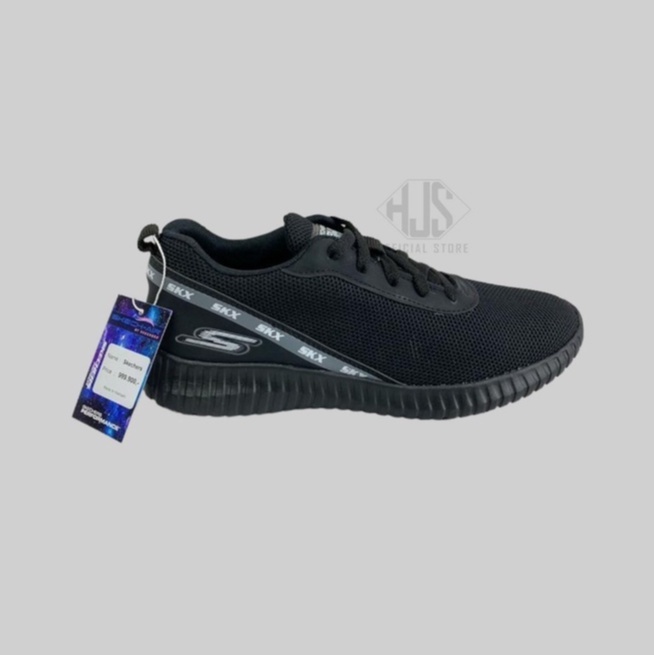 Sepatu Skechers Pria All Black Terbaru Sepatu Pria Kekinian Sepatu Sneakers Slip On Rajut Knitting