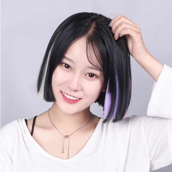 【COD】Potongan Rrambut Berwarna Potongan Wig Rambut Lurus Dapat Dikeriting Dan Meniup Ekstensi Rambut Satu Potong Wanita Korean Fasion-FA