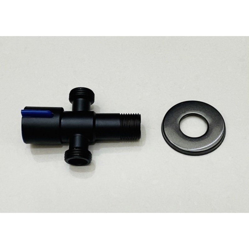 Stop Kran T StopKran Cabang Stainless / Kran Closet Shower Hitam 1/2 Inch 304