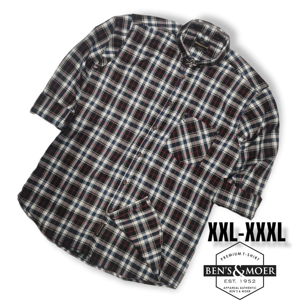 kemeja kotak kotak big size / kemeja pria lengan panjang kotak kotak size jumbo / kemeja pria lengan