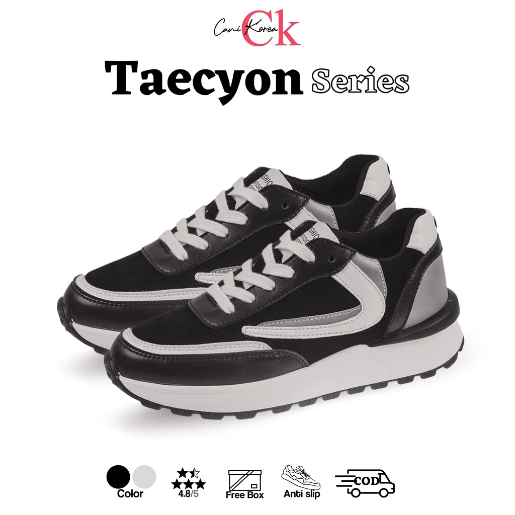 CaniKorea &quot;FREE BOX&quot; Taecyeon Sepatu Sneakers Wanita Fashion Korea Import 9187