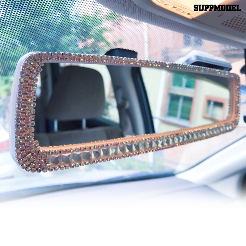 [Dekorasi] Kaca Spion Adjustable HD-Kompatibel Dengan Berlian Imitasi Yang Dapat Diganti Instalasi Mudah Mobil Modifikasi Pengganti Kaca Spion Untuk Kendaraan