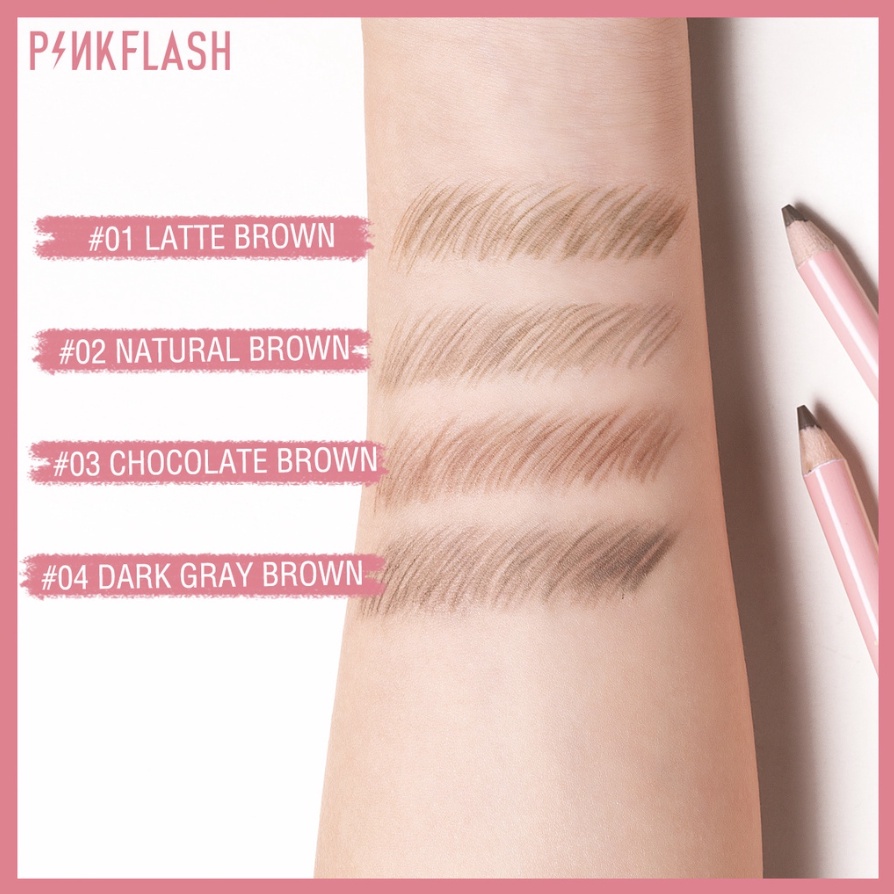 Pinkflash Waterproof Easy / Auto Eyebrow Pencil - Pensil Alis Original BPOM PF-E02 / PF-E09 / Pink Flash