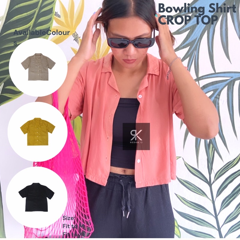 Kemeja Crop Shirt Oversize Basic Rayon