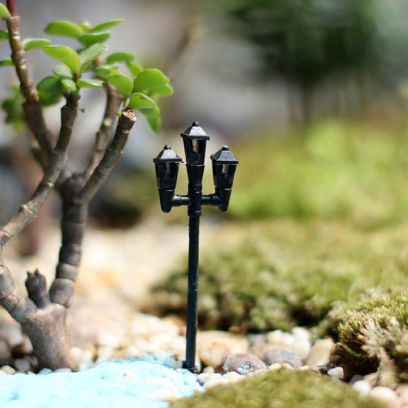 Miniatur Lampu Taman Maket Dioarama Terrarium - MNOO24II