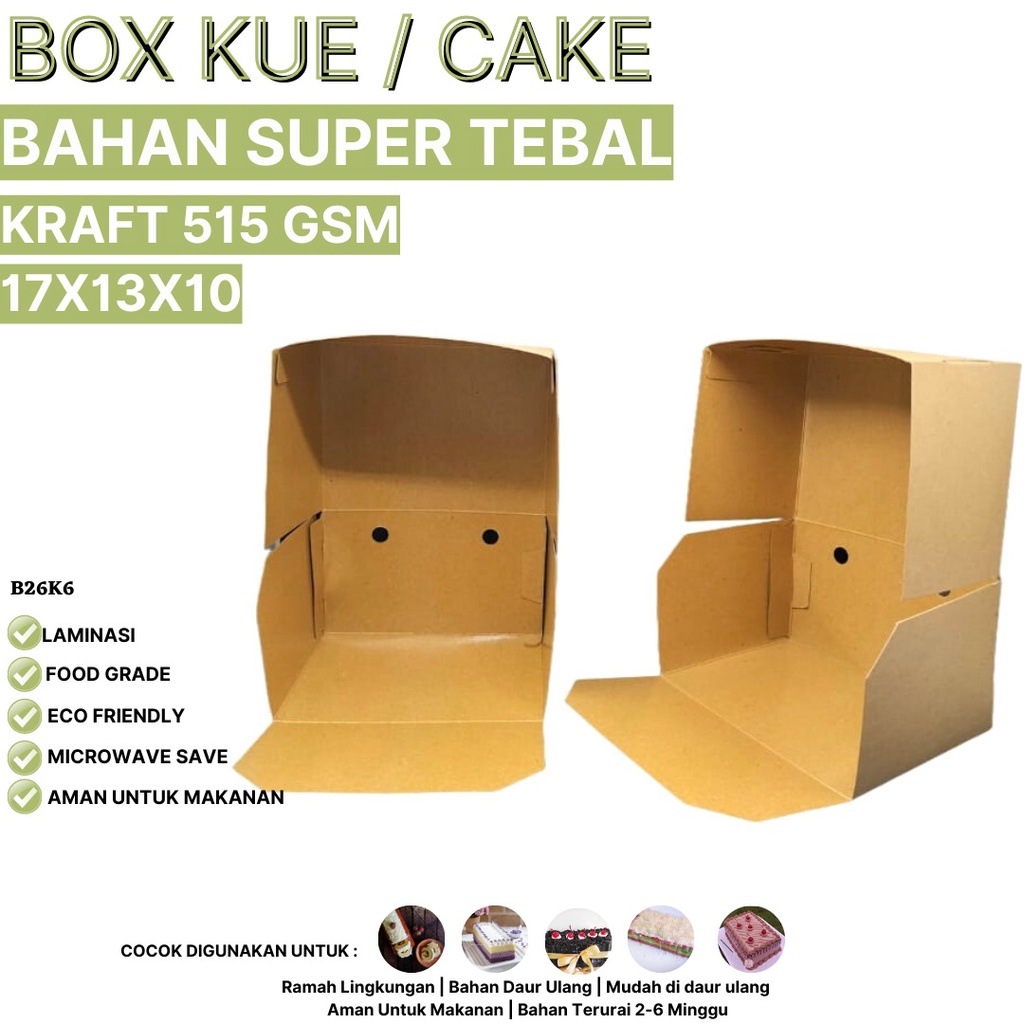 Dus Bakery Dus 17x13 Tebal 515 Gsm (B26K6-17X13X10 Cm)