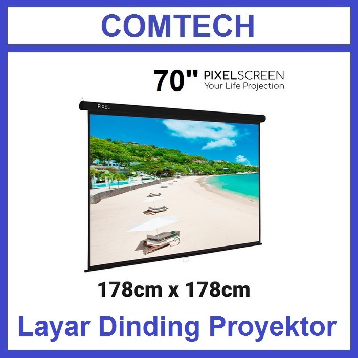 Pixel Layar Wallscreen Proyektor 70 Inch Projector Screen