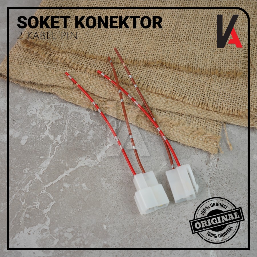 Soket Konektor Kabel 2 Pin Besar / Socket Sambung Mobil Motor