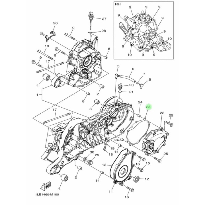 PAKING PERPAK GARDAN GIGI RASIO XEON KARBU RC GT AEROX 125 ASLI ORI YAMAHA 44D E5461 00