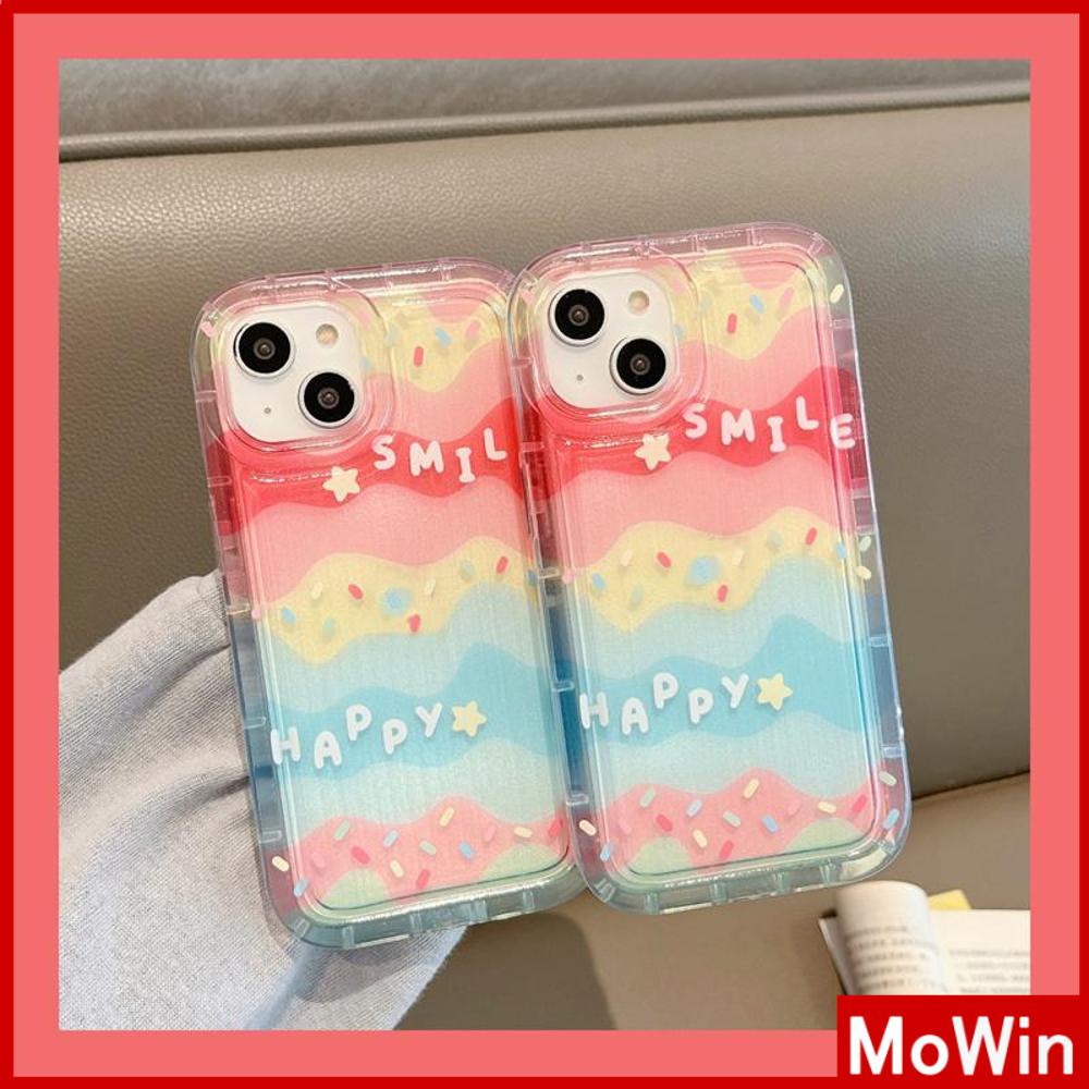 For iPhone 14 Pro Max iPhone Case Clear Case TPU Soft Case Airbag Reinforced Shockproof Cute Rainbow Compatible with iPhone 13 Pro Max iPhone 12 Pro Max 11 7Plus 8Plus 6Plus XR xs