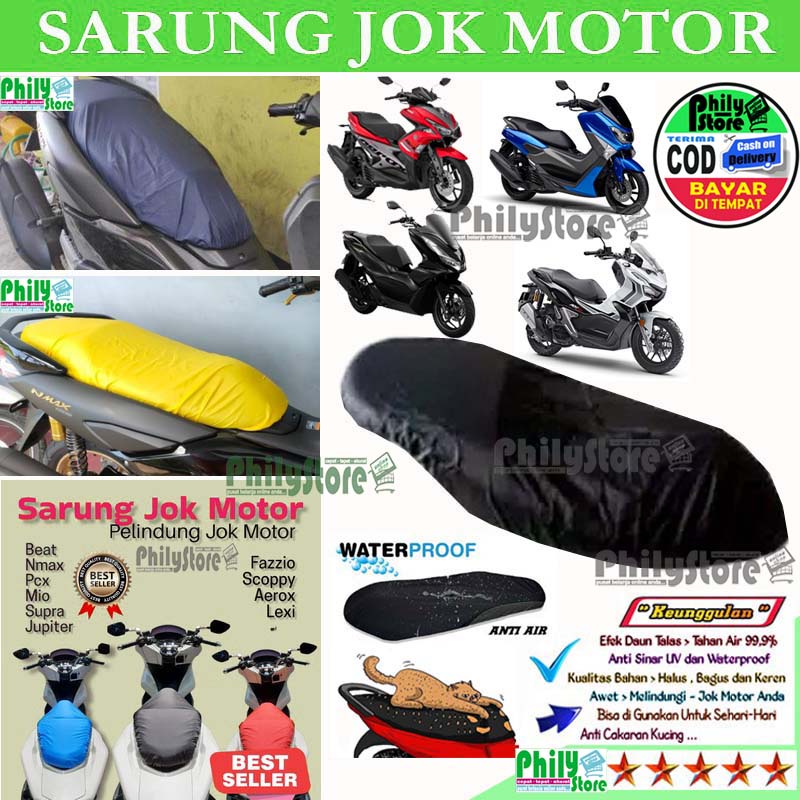 Sarung Jok Motor Cover Jok Yamaha Nmax XMax Fazzio Aerox Fino Lexi Gear Mio Freego Xeon GT Jupiter MX Vega Vixion RX king Universal