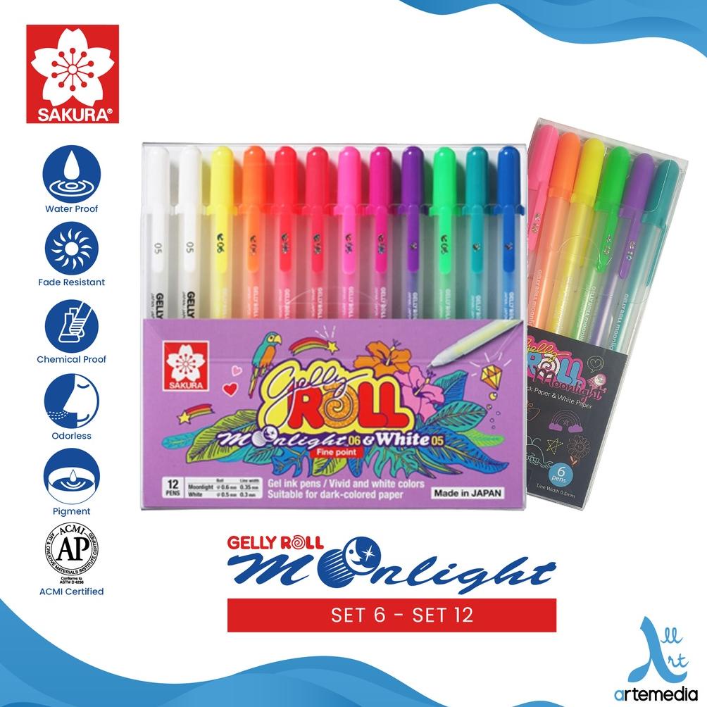 

PULPEN WARNA SAKURA GELLY ROLL MOONLIGHT COLOR SET GEL PEN BOLPEN TERLARISS...,,,,,