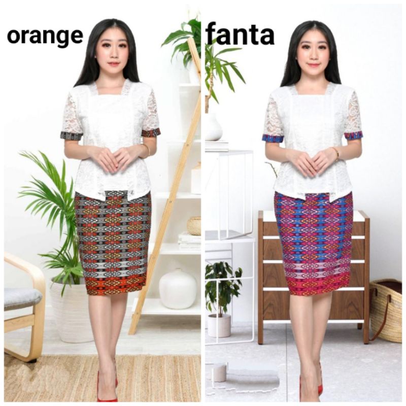 setelan rok brokat ukuran S M