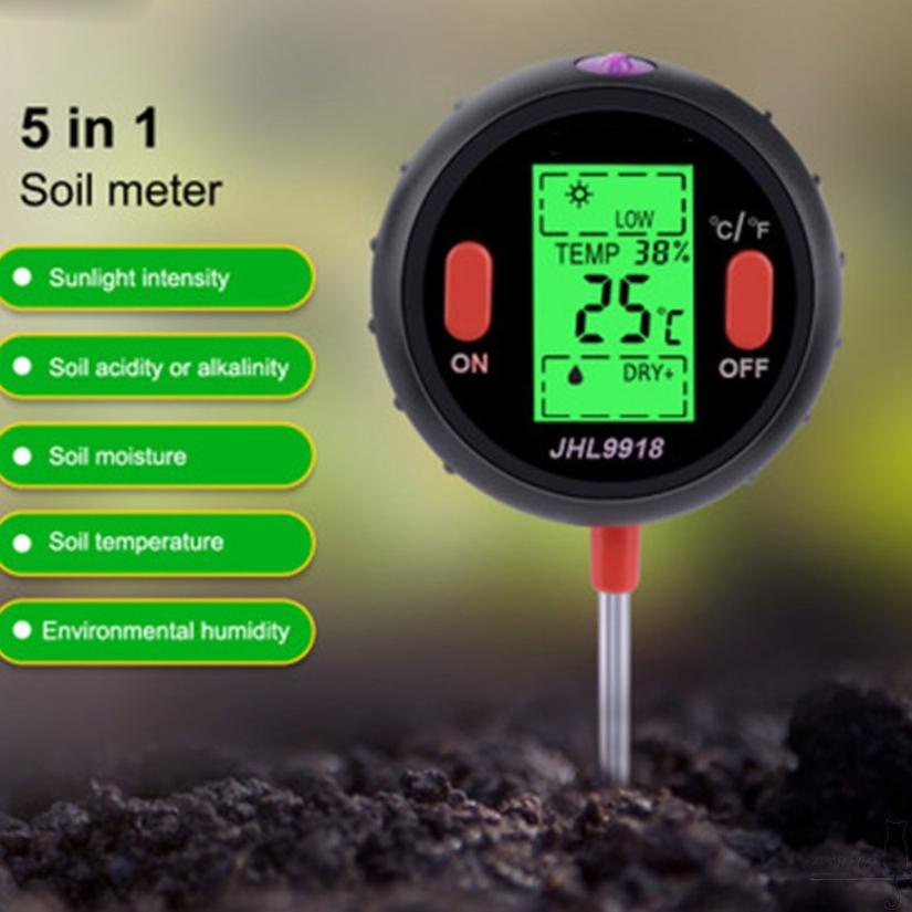 Model Baru.. Digital Soil Analyzer Tester Meter Alat Ukur pH Tanah 3 4 5 in 1