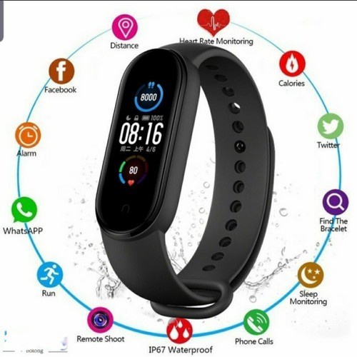 Smartband M6 Bluetooh Smart Watch Band Waterproof Berfungsi sebagai p