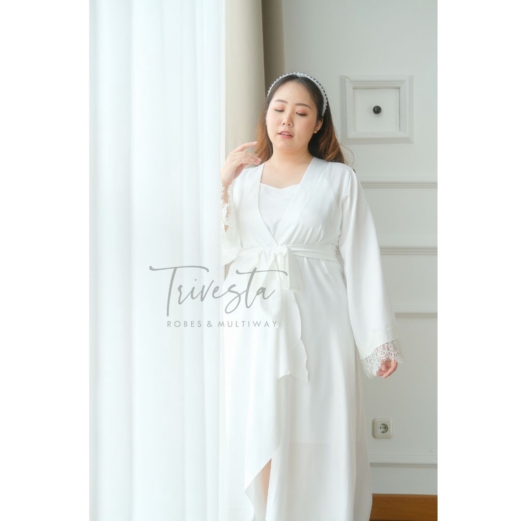 [BIG SIZE] Ashera Asymmetric Robe - KIMONO ROBE PENGANTIN WEDDING ROBE