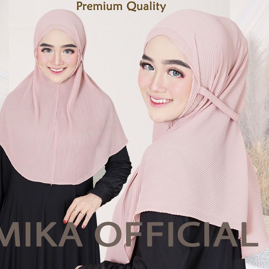 Promo BERGO PLISKET CERUTY JILBAB INSTAN /BERGO TALI PLISKET PREMIUM QUALITY