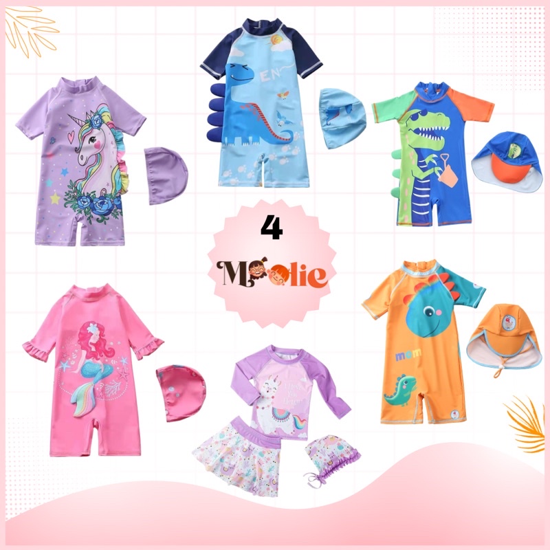 Moolie Baju Renang Anak Perempuan/Baju Renang Anak Laki-laki/Baju Renang Anak Impor