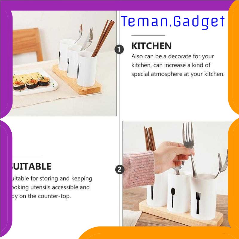 TG - DPR NIEMAS Rak Organizer Dapur Tempat Sendok Garpu Kitchen Storage 3 Slot - NMD279